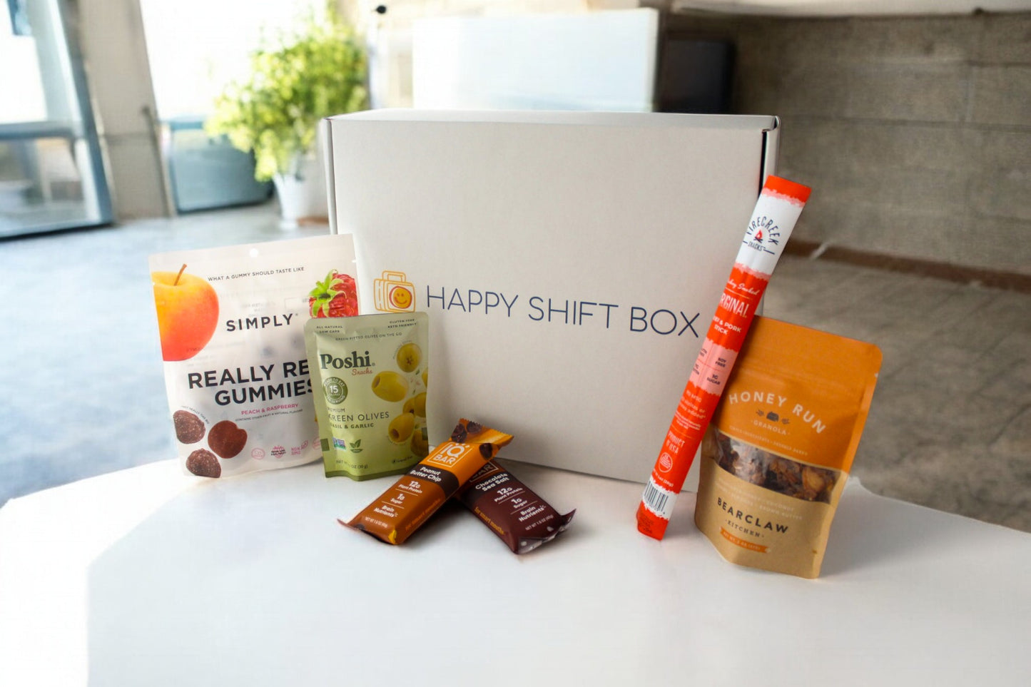healthy snack box with high protein snacks